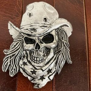 Wester Cowboy Skull Belt Buckle